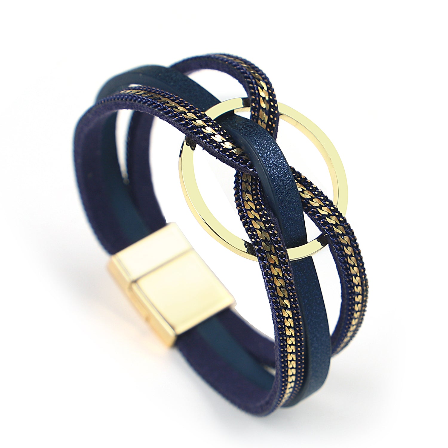 bracelets en cuir croix torsadée cercle doré nœud papillon bijoux de charme fait à la main Summer Chic accessoires féminins tendance estivale bracelets multicouches