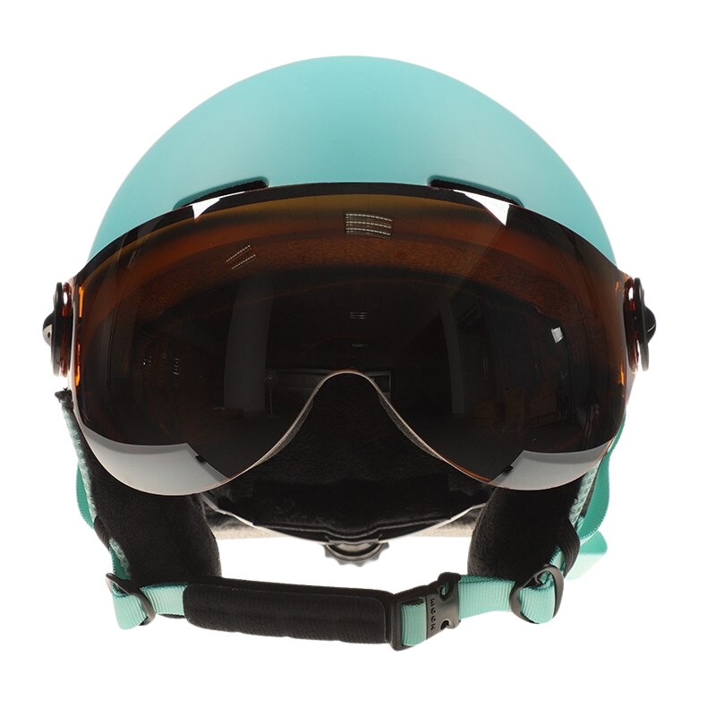 Casque de Ski et Snowboard Bleu Adulte avec Visière, Protection UV, Confort Ajustable, Idéal pour Ski et Snowboard