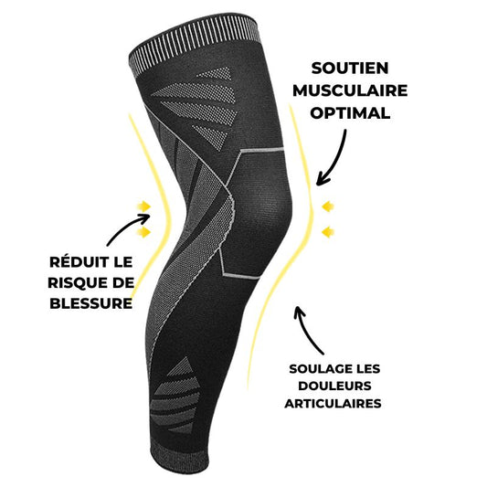 Genouillère  longue de Compression pour le Sport - Soutien et Confort