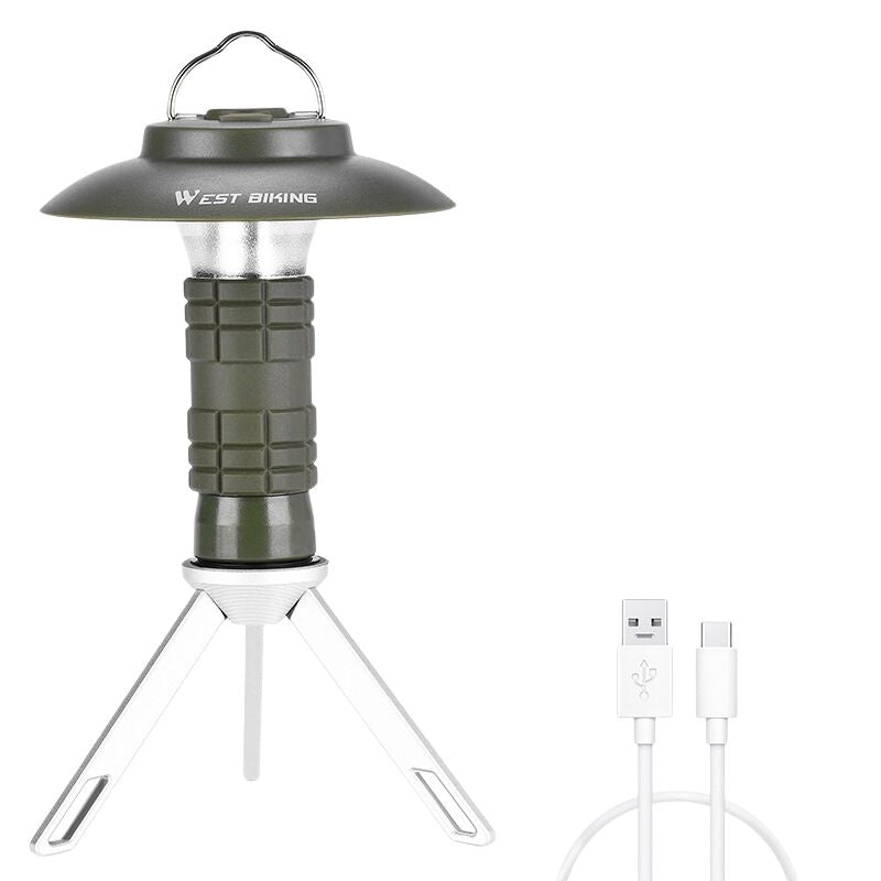 Lanterne LED Portable, Rechargeable par USB, 3 Modes d'éclairage magnétique, luminaire suspendu, idéal pour le Camping ou une tente Couleur Gris Petites Aventures