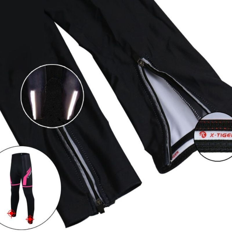 Pantalon de cyclisme pour femmes Noir, offrant un confort Gel 3D, une technologie anti-transpiration et un design élégant pour les cyclistes passionnées.
