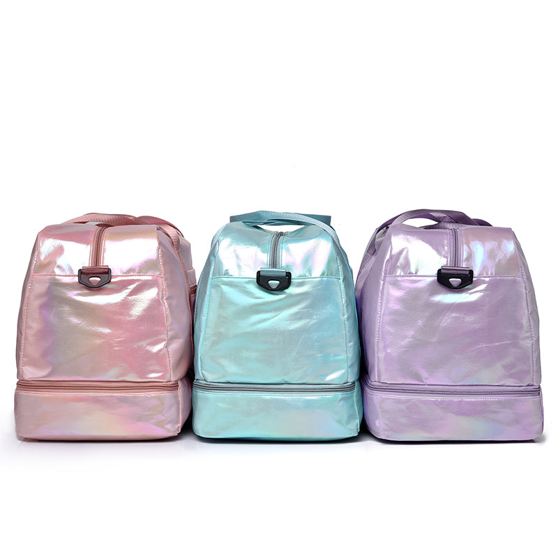 Présentation et mise en scène du Sac de voyage pour femmes de couleur rose Sac de rangement pour femmes Accessoires de voyage pour femmes Sac à main de voyage Sac de voyage imperméable Sac de voyage lumineux Organisation de voyage pour femmes