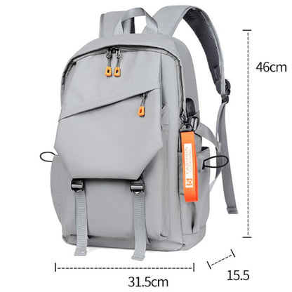 Sac à dos étanche de style urbain et lifestyle pour hommes, avec compartiment pour ordinateur portable et port USB, idéal pour le voyage et le quotidien collection Bagages & Organisation de la boutique Petites Aventures couleur gris Mesures