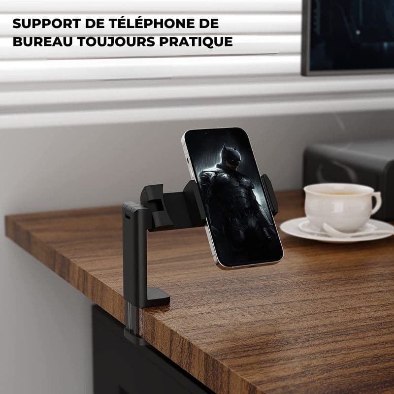 Support de téléphone portable polyvalent pour voyageurs, réglable et sûr, utilisable en mode vertical ou horizontal.