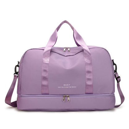 Sac de voyage de couleur Violet décontracté Grand sac pour femme Sac à main multifonction Sac à bandoulière haute disponible disponible sur la boutique Petites Aventures - collection bagage voyage