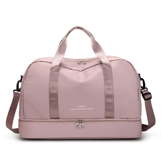 Sac de voyage de couleur Rose décontracté Grand sac pour femme Sac à main multifonction Sac à bandoulière haute disponible disponible sur la boutique Petites Aventures - collection bagage voyage