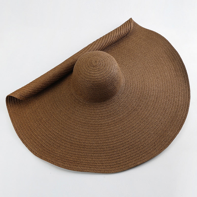 Chapeau Marron  d'été XXL pour femme protection solaire large bord chapeau XXL chapeau souple chapeau pour femme chapeau pliable chapeau de plage Chapeau d'été collection Summer Chic de la Boutique Petites Aventures