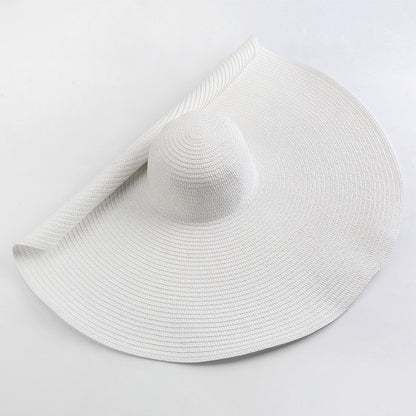 Chapeau blanc d'été XXL pour femme protection solaire large bord chapeau XXL chapeau souple chapeau pour femme chapeau pliable chapeau de plage Chapeau d'été collection Summer Chic de la Boutique Petites Aventures