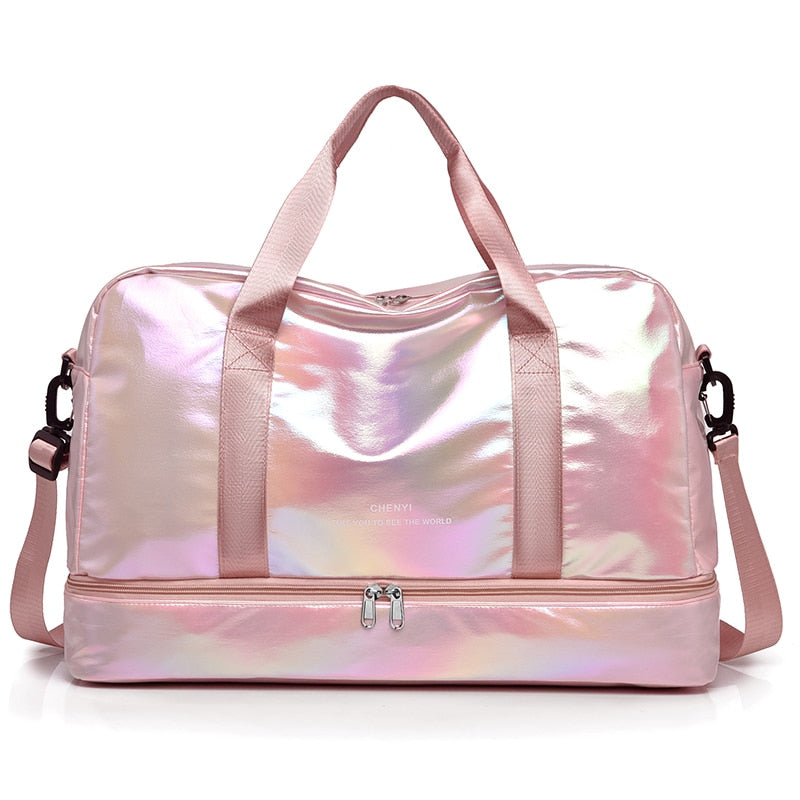 Sac de voyage pour femmes de couleur rose Sac de rangement pour femmes Accessoires de voyage pour femmes Sac à main de voyage Sac de voyage imperméable Sac de voyage lumineux Organisation de voyage pour femmes Collection bagage voyage  été 2023 de la boutique Petites Aventures